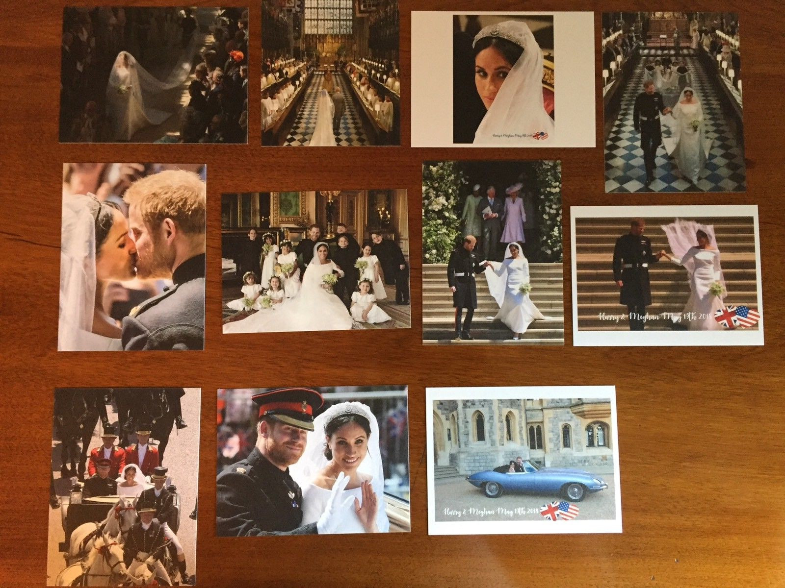 Royal Wedding of Prince Harry & Meghan Markle in 11 - 4 1/2 x 5 matte cards