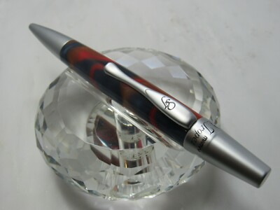 GORGEOUS HIGH QUALITY MARVY UCHIDA ST TROPEZ DARK BLUE/RED ACRYLIC TWIST BP PEN