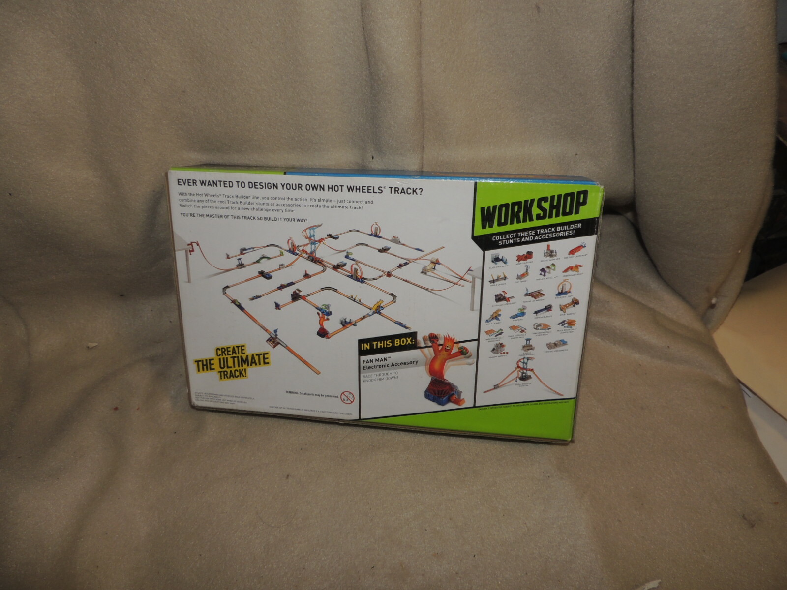 Hot Wheels Fan Man Track Builder Accessory Workshop - Brand New Ready to Ship