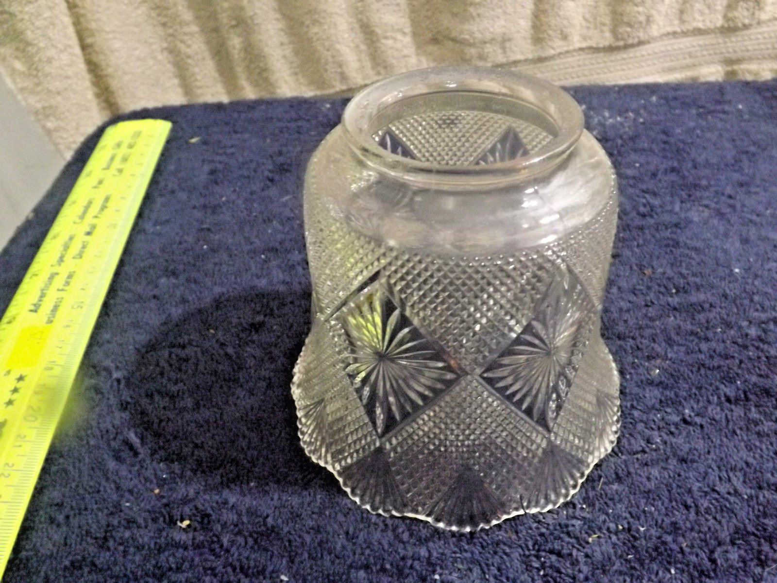 Clear Glass Shade Embossed Ceiling Fan Light Fixture  Lamp Sconce  No 10
