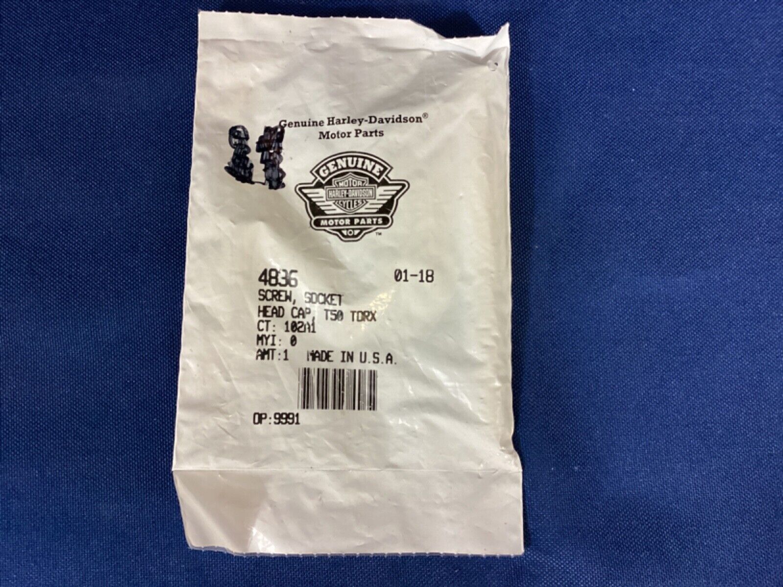 NEW OEM Harley Davidson T50 Torx Head Cap Socket Screw, 3/8 x 4, FLSTF, 4836* NEW OEM Harley Davidson T50 Torx Head Cap Socket Screw, 3/8 x 4, FLSTF, 4836*