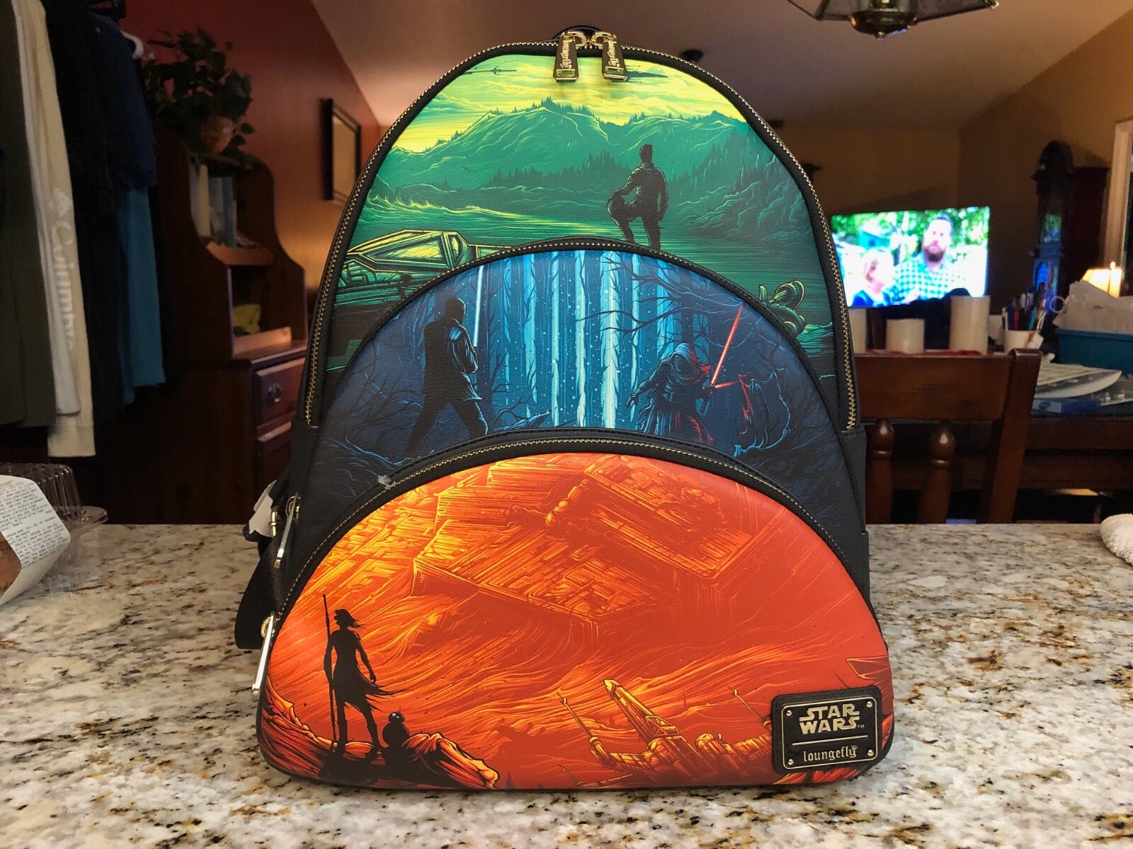 Loungefly Star Wars Force Awakens Backpack Disney100 2010s Collection NWT Disney Star Wars The Force Awakens Loungefly | Mercari main image 4