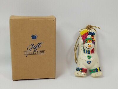 Vintage Avon Holiday Package Topper Snowman 1998 New 