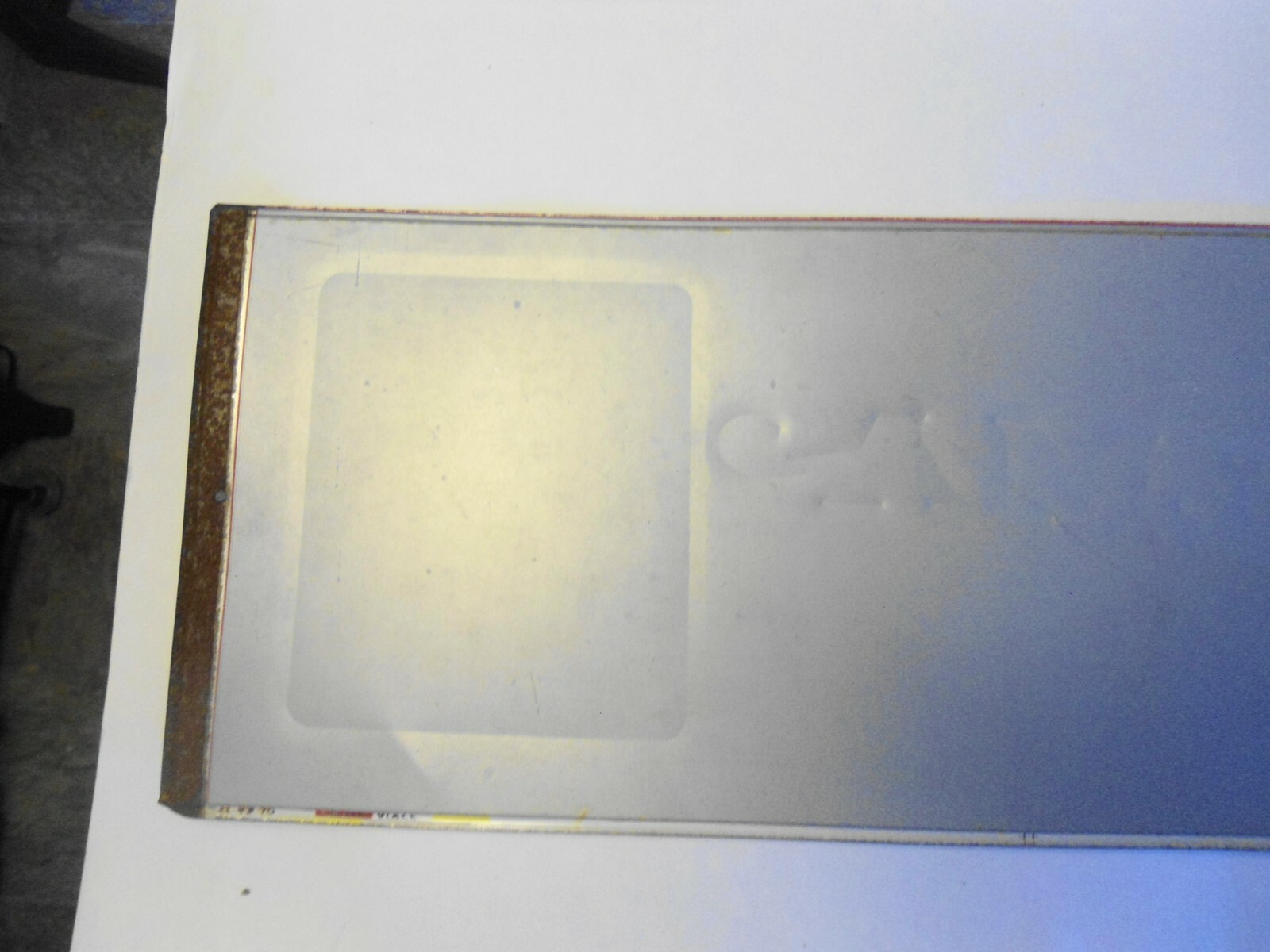 Tin Sign THELMA Vintage 1974 The Queen of Perfumes Metal Litho Embossed 19 x 7