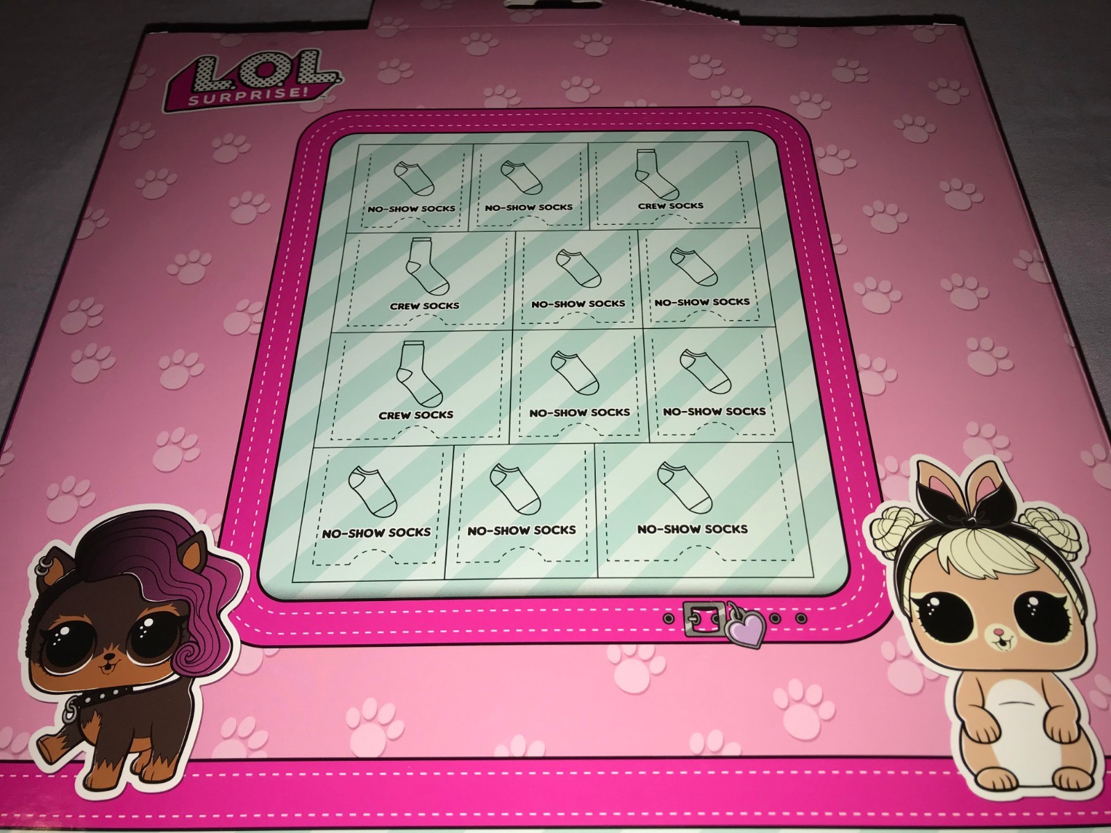 12 DAYS OF SOCKS LOL SURPRISE SIZE LARGE 3-10 **NEW**