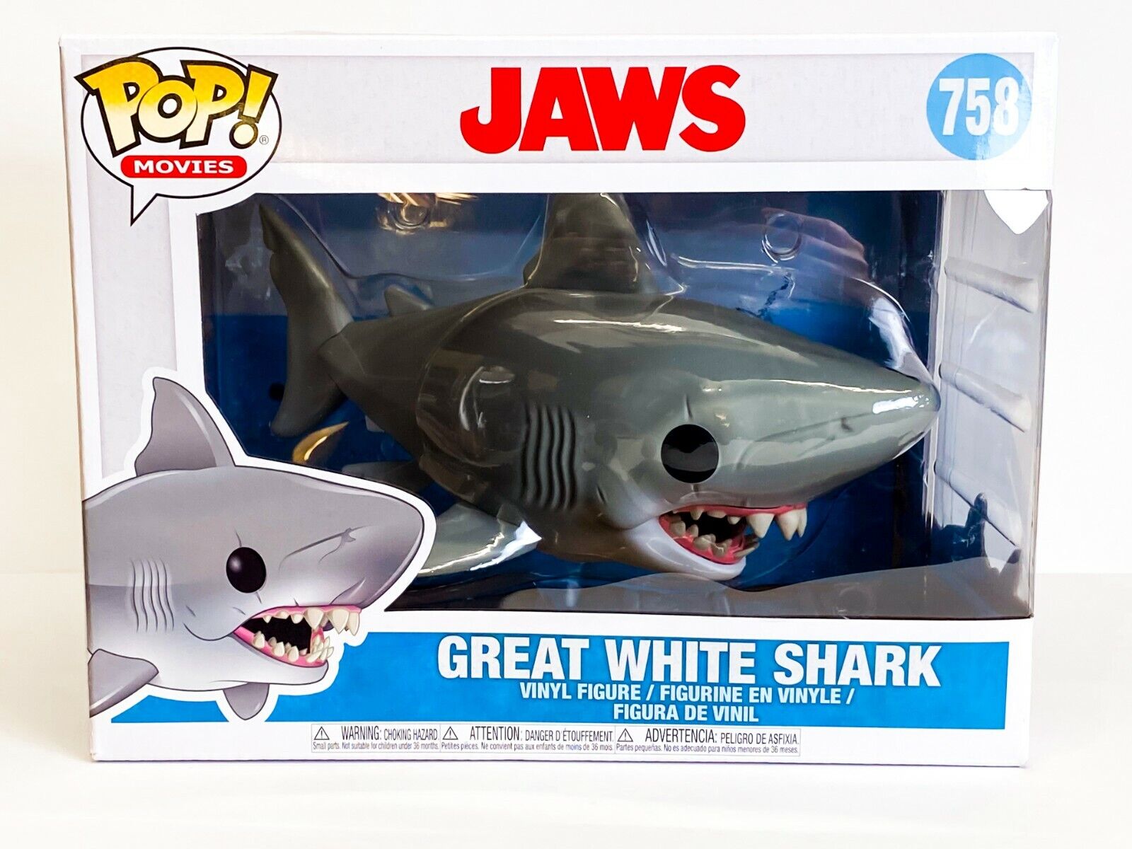 Jaws - Great White Shark Funko Pop Vinyl Movies 758 with Pop Jaws - Great White Shark Funko Pop Vinyl Movies 758 with Pop