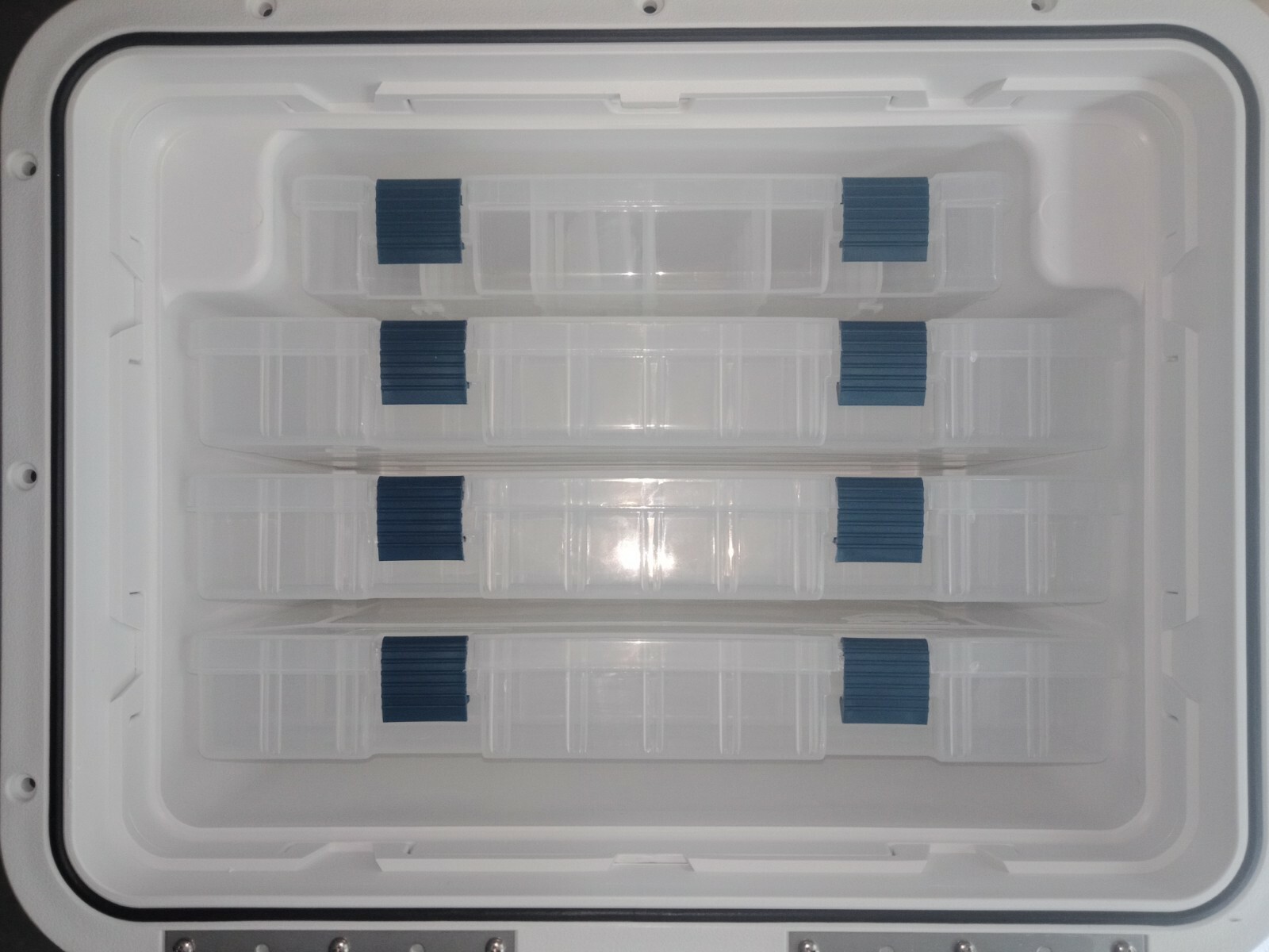 4 Tray Fishing Tackle Box for Boat Tackle Storage Plano Inserts x 2