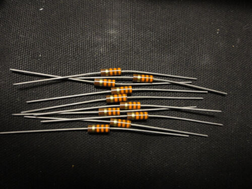 10PCS Allen Bradley 33k-1/2w-5% Carbon Comp. Resistor