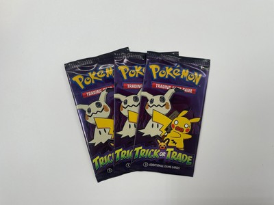 Pokemon TCG Trick or Trade BOOster Bundle Lot 3x Mini Packs 2023 Halloween Card