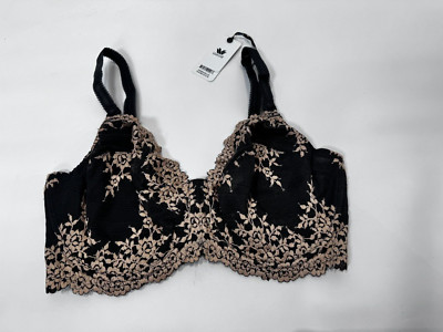 Wacoal Embrace Bra Underwired Nonpadded Embroidered Lace Bra Size 38E Brown