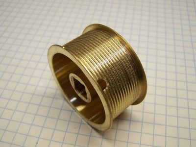 Hermle brass cable drum,1161 & 461,HCABD109, EXC. time train straight arbor mod.