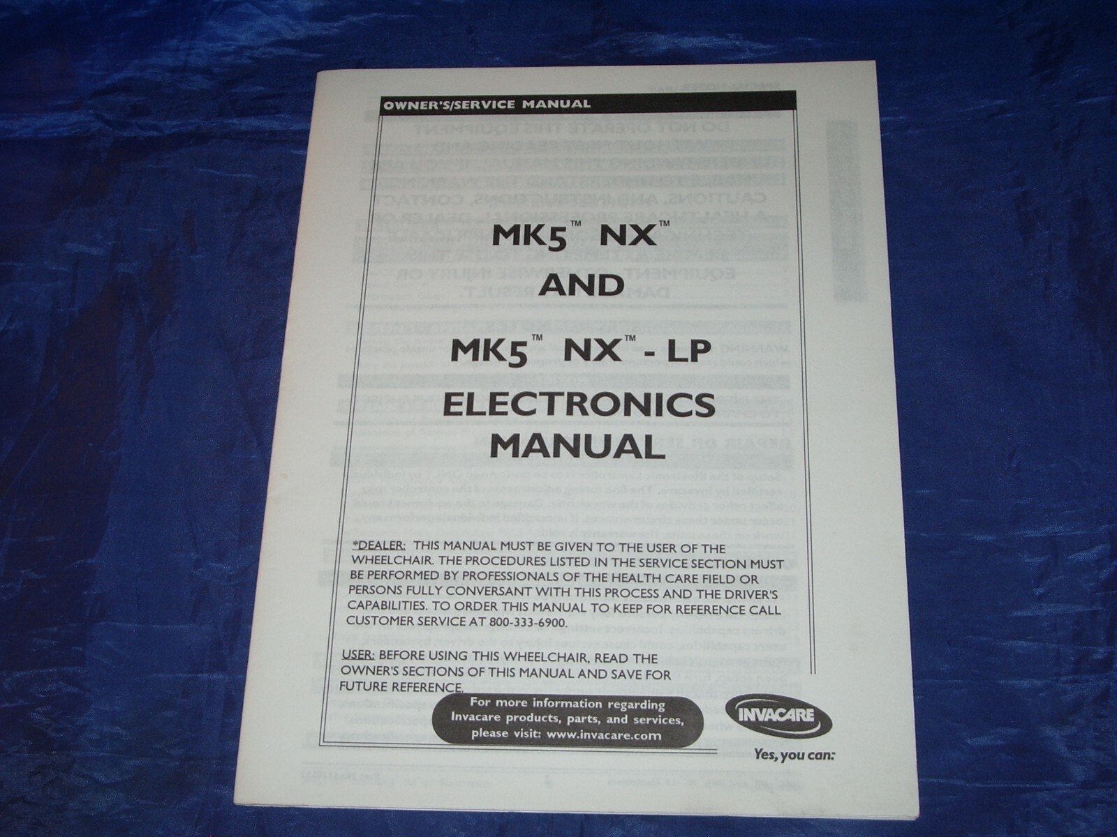 Купить Скутер Invacare MK5 NX And MK5 NX/lp Owner Service Manual в ...