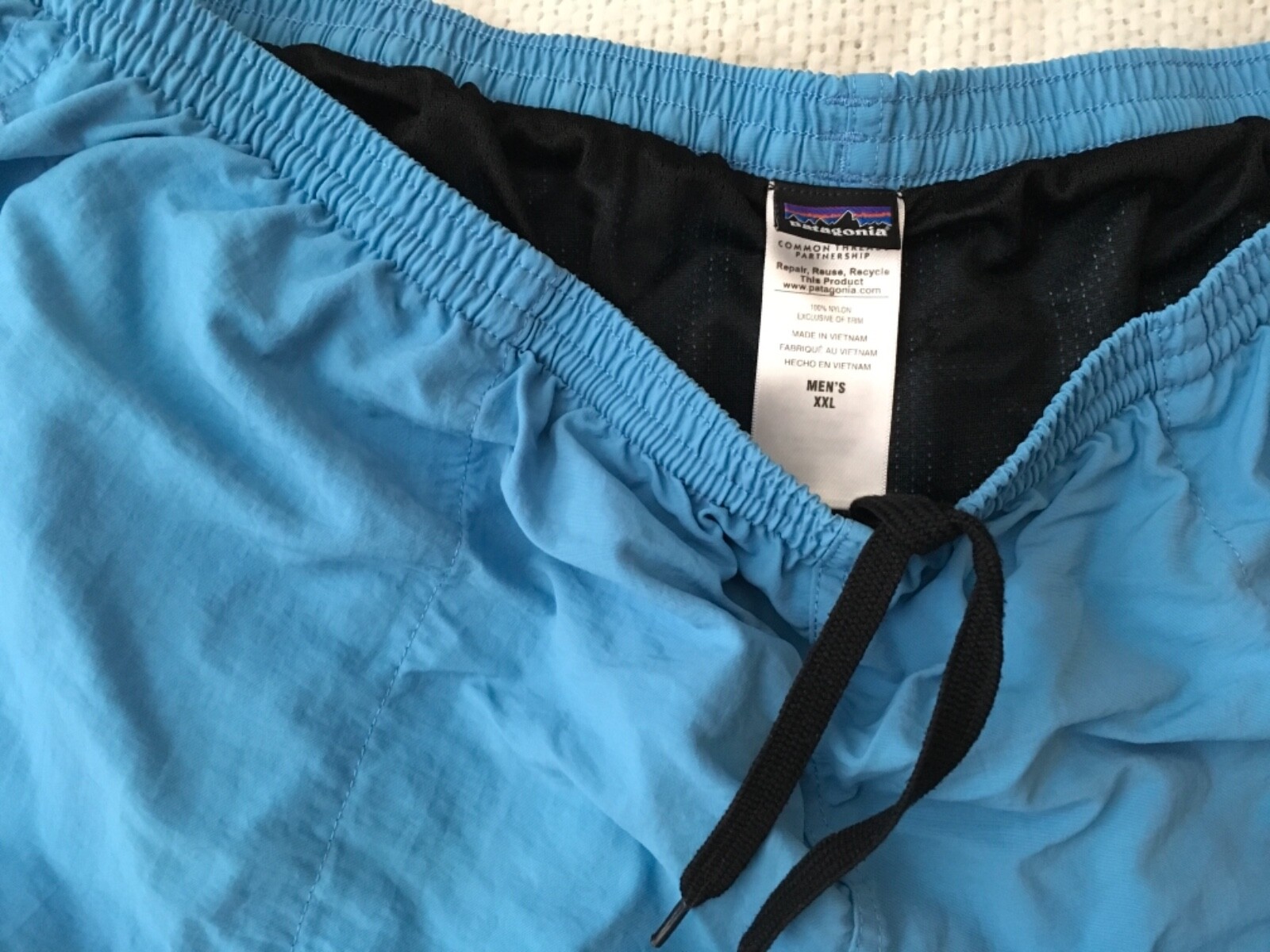 Patagonia Mens Baggies Longs Size XXL Shorts Swim Trunk Snap Pocket Pre-owned