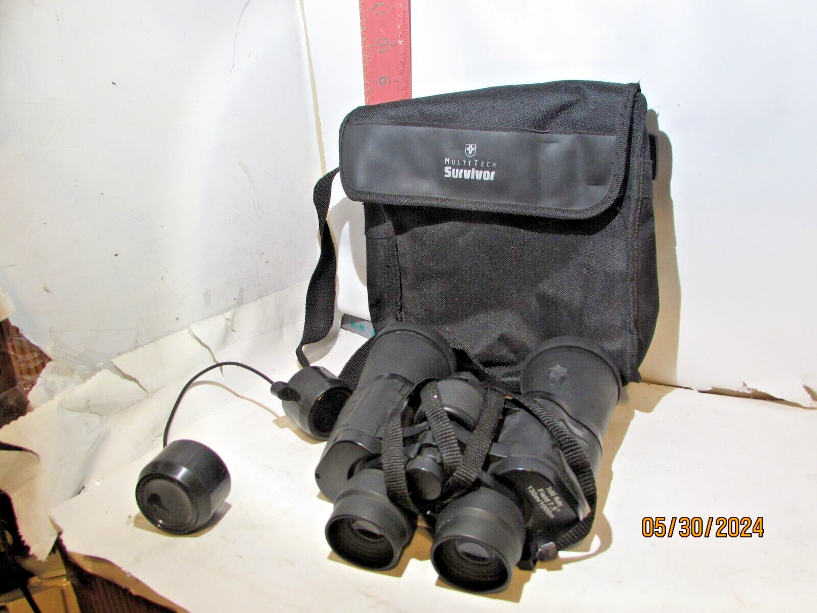 Ruby・Radio-Active Multitech Survivor Binoculars 7x35mm Ruby Lens w/Lens Covers