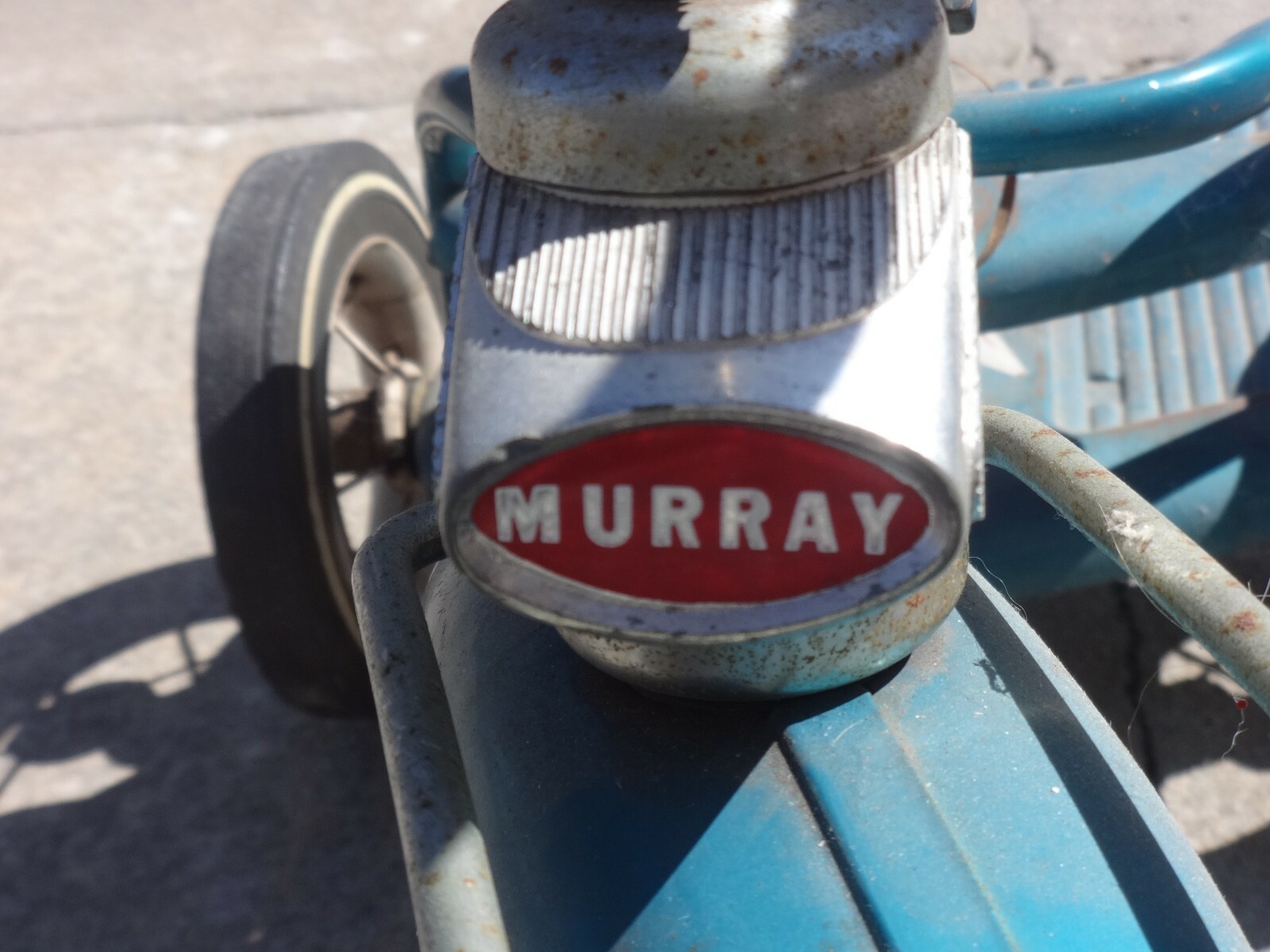 Vintage Murray Tricycle  1950s 1960s  Teal White Chrome