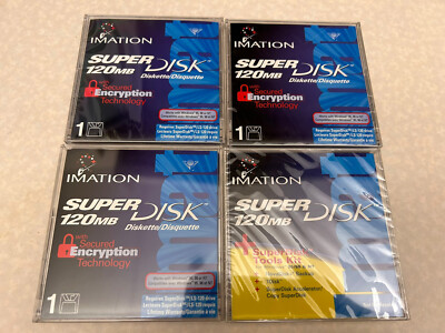 Brand New Imation SuperDisk 120MB (3-Pack) LS-120 Super Disk+ Free One Tools Kit