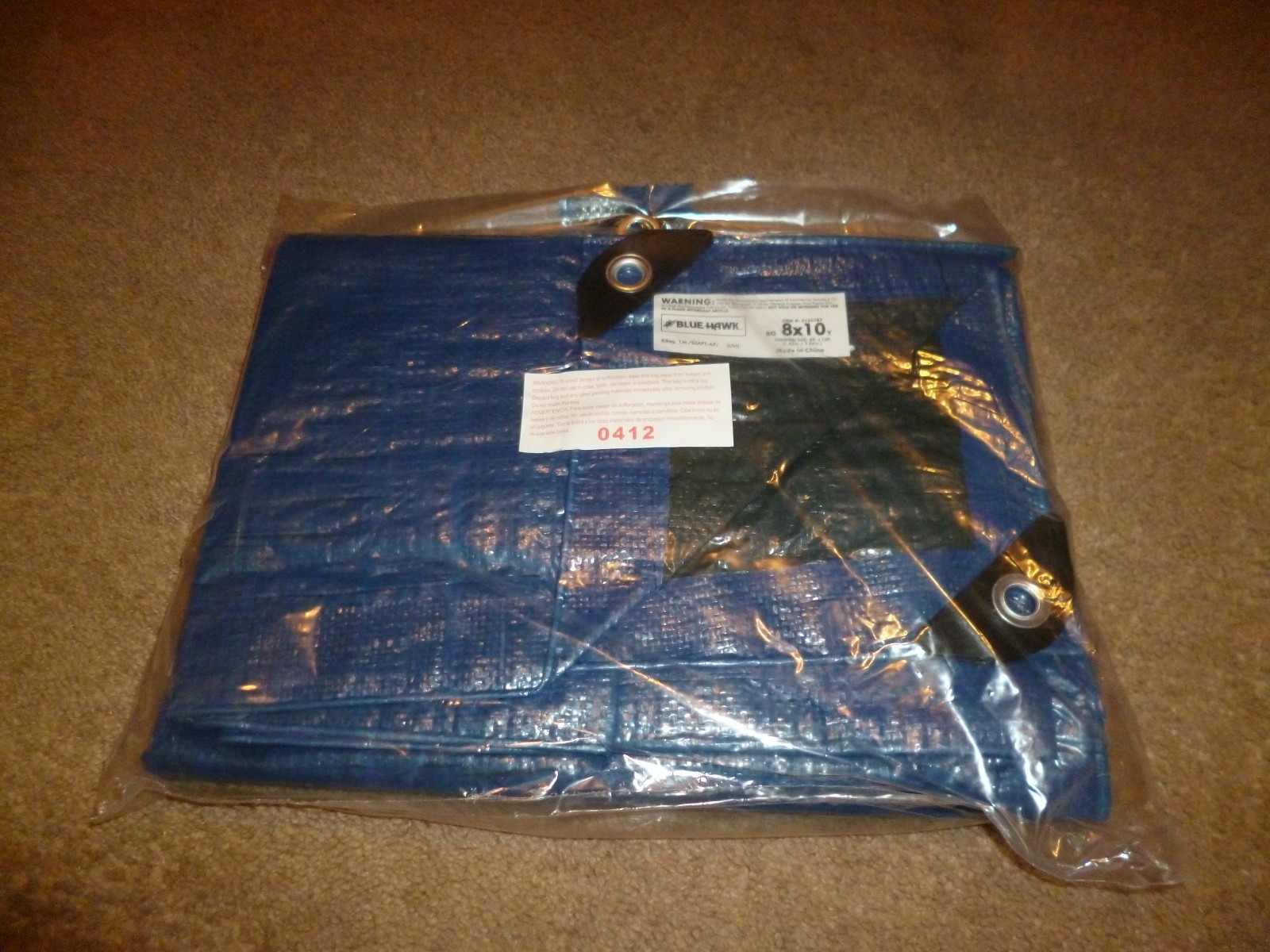 Blue Hawk blue/green Reversible 8 Ft x 10 Ft  washable Tarp