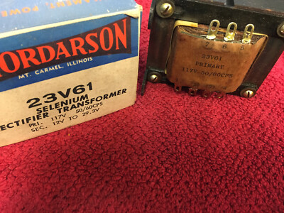23V166 THORDARSON TRANSFORMER PRI 115V SEC 40VCT-20VCT 10V  10 MADC NEW OLD STO