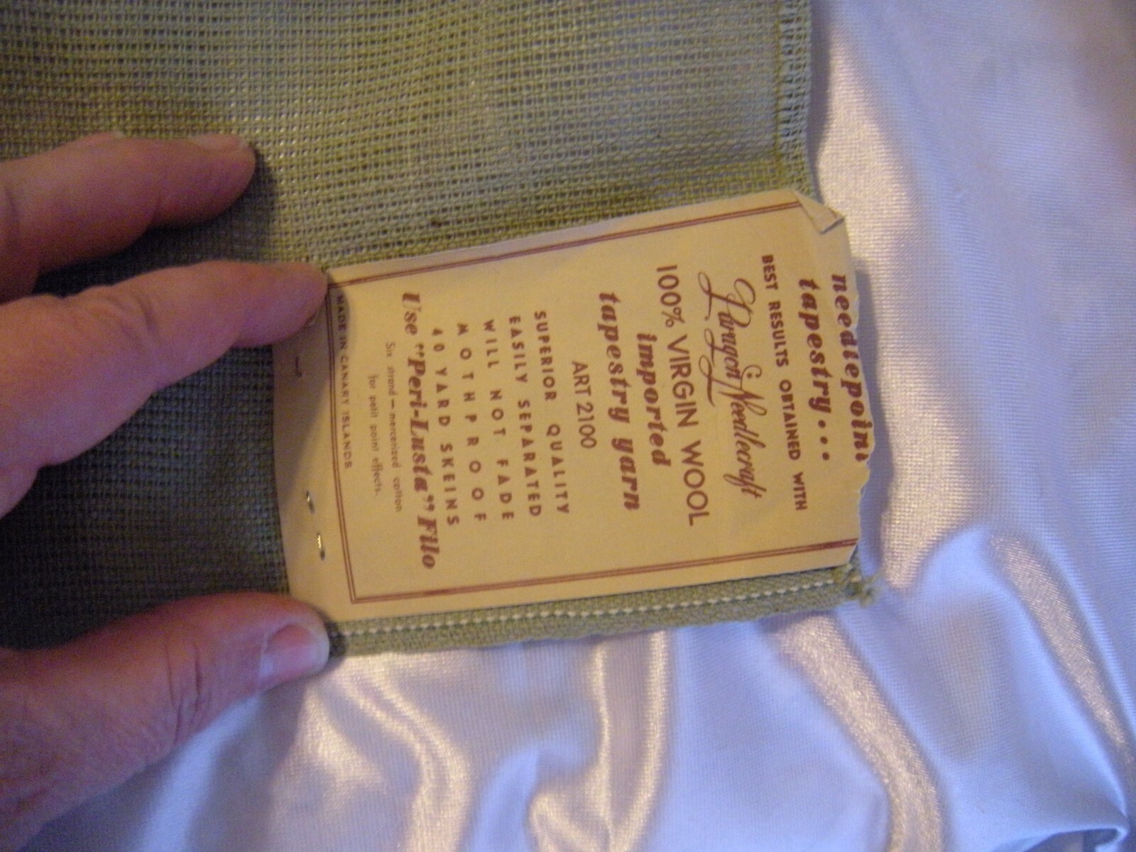 Vintage Paragon Floral Needlepoint Canvas Tapestry No 1305 PreWorked 23