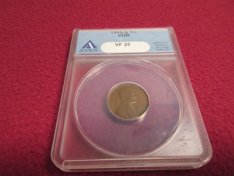 1909-S VDB 1C ANACS  VF25