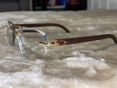 cartier glasses wooden frames
