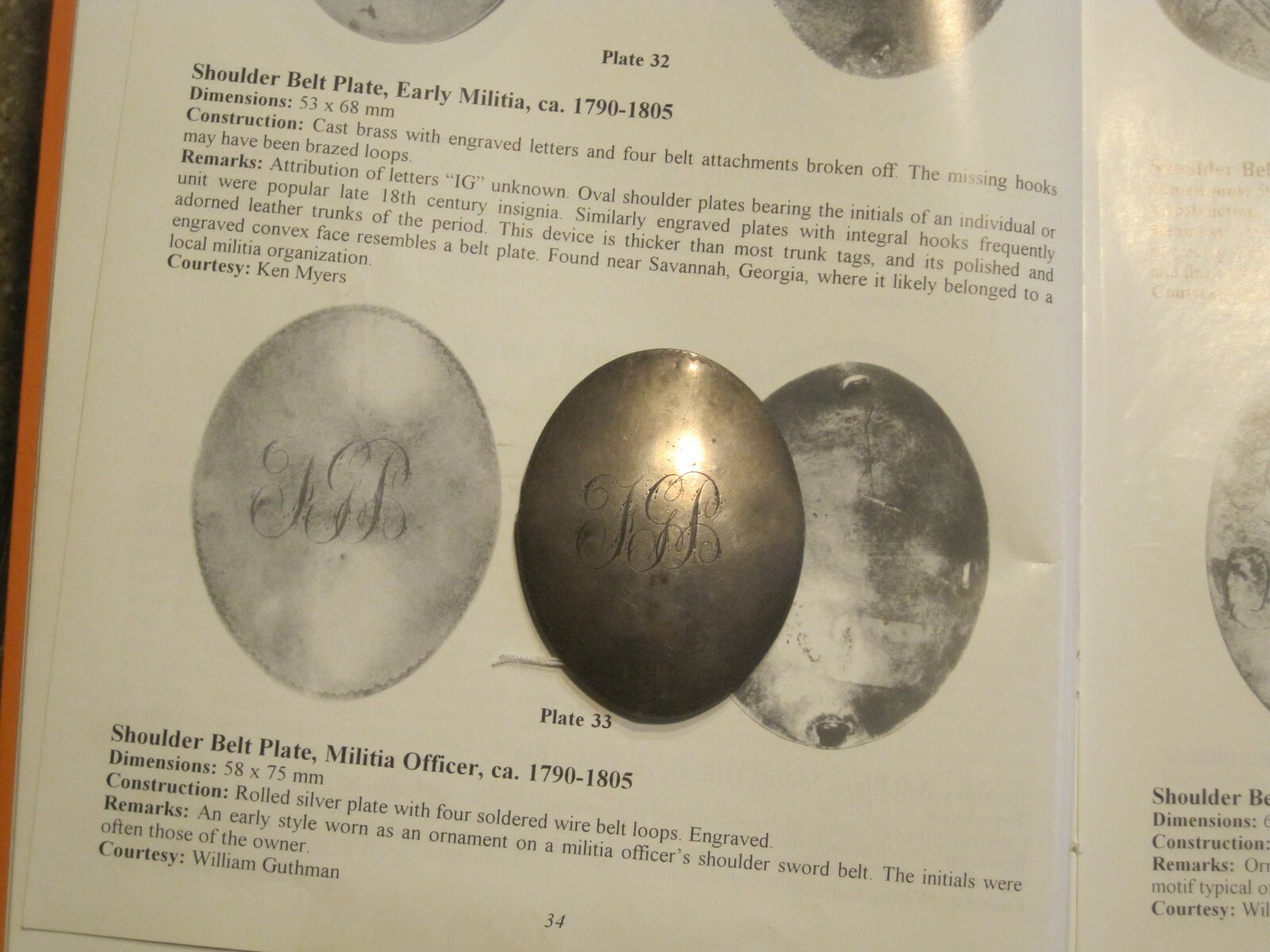 Rare Revolutionary War Period Silver Officers Shoulder Belt Plate