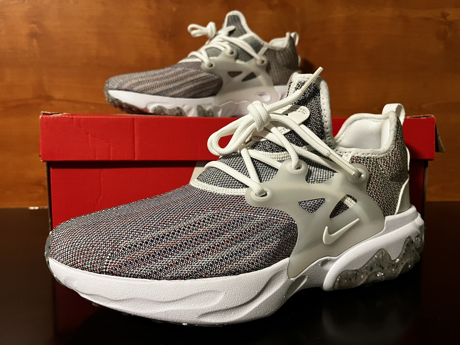 nike react presto flyknit white