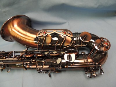 GORGEOUS! Rare Antiqua Tenor Sax Saxophone W/Copper Finish & Hard Case Pre-Owned