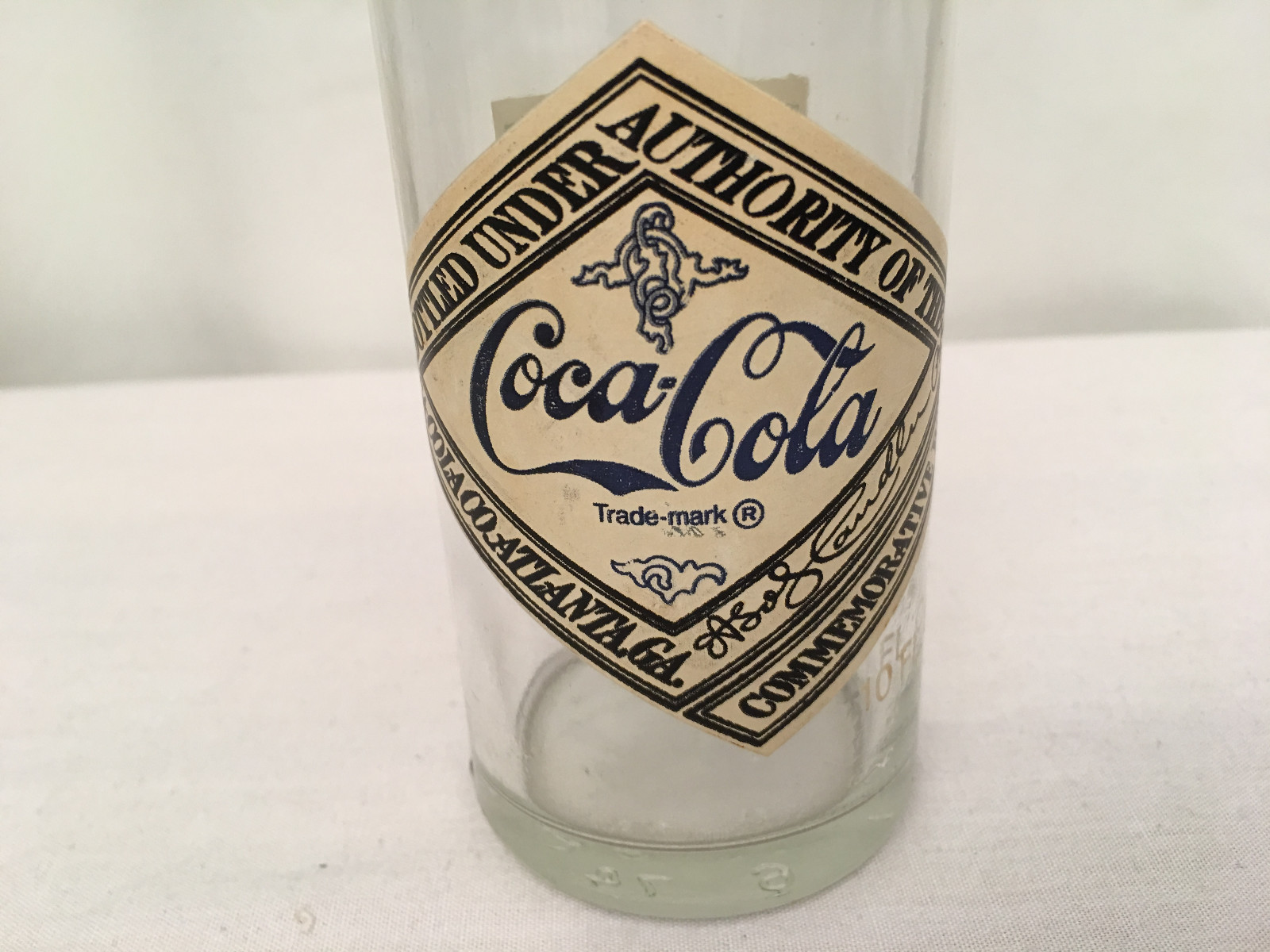 COCA-COLA Vintage 75th Anniversary Commemorative Bottle, Atlanta, Georgia w/cap