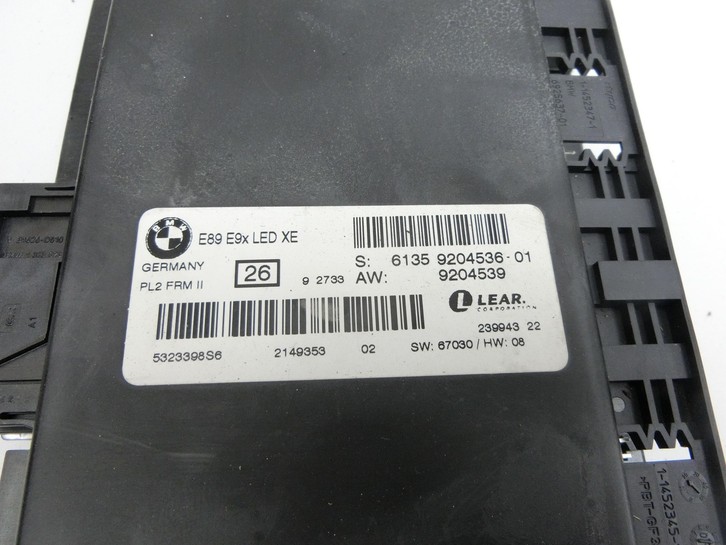 BMW E91 320i LCI 08-11 Steuergeraet PL2 FRMFA Licht Fußraummodul BMW E91 320i LCI 08-11 31.08.2009 6827064... Bild 2