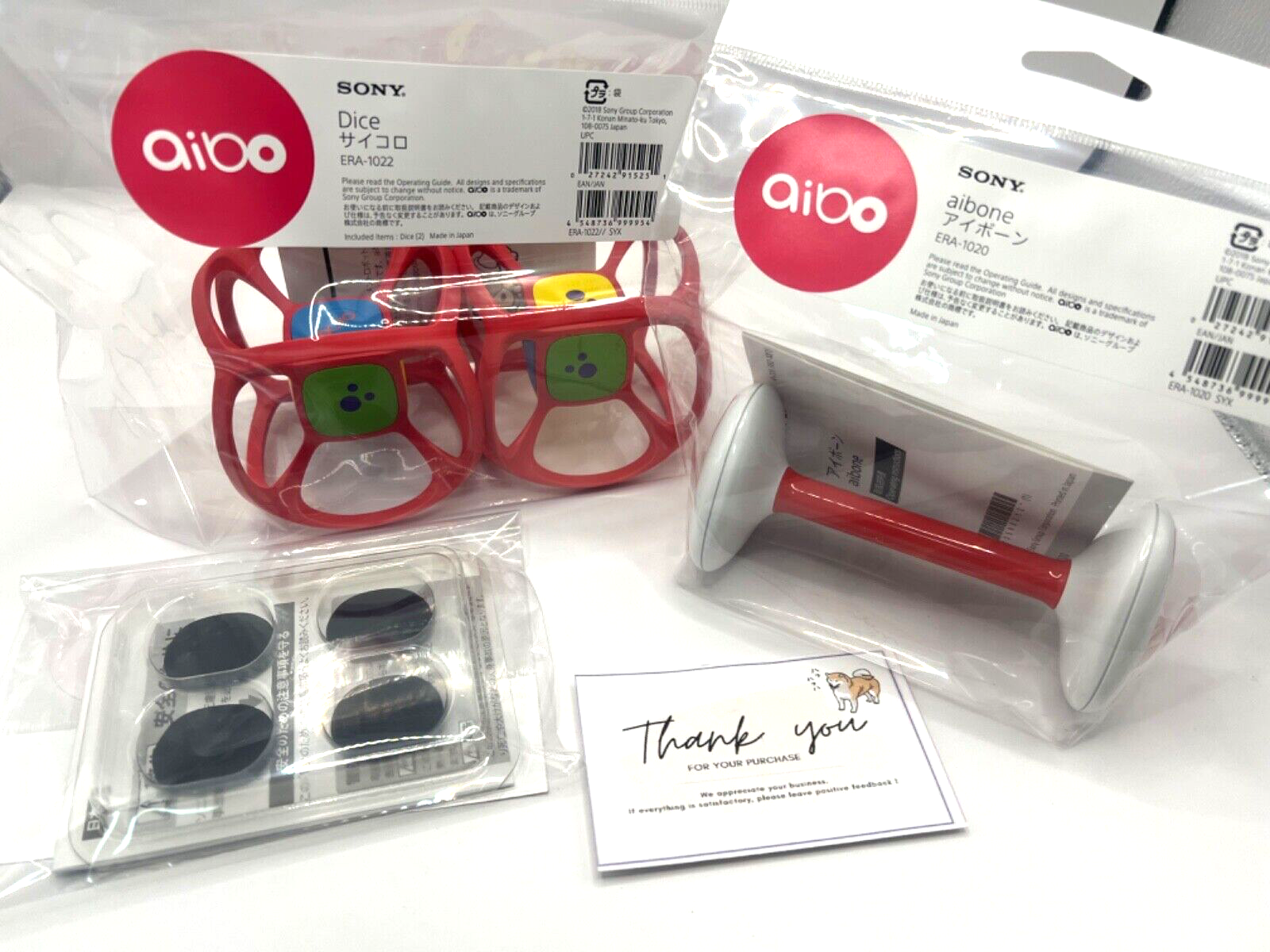 SONY aibo accessories Aibone Paw Pads Dice toy set 3 item