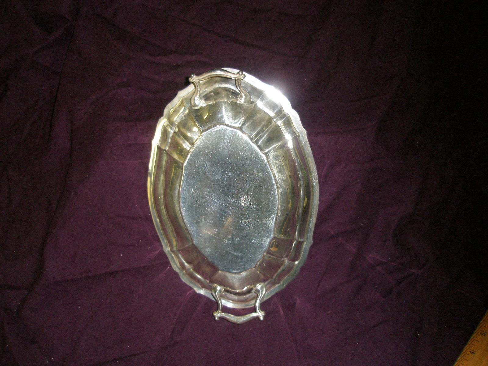Silver serving dish