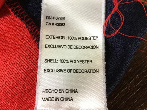 REEBOK Boy's Red and Black Long Sleeve Capitals - Backstrom Jersey Size Youth S