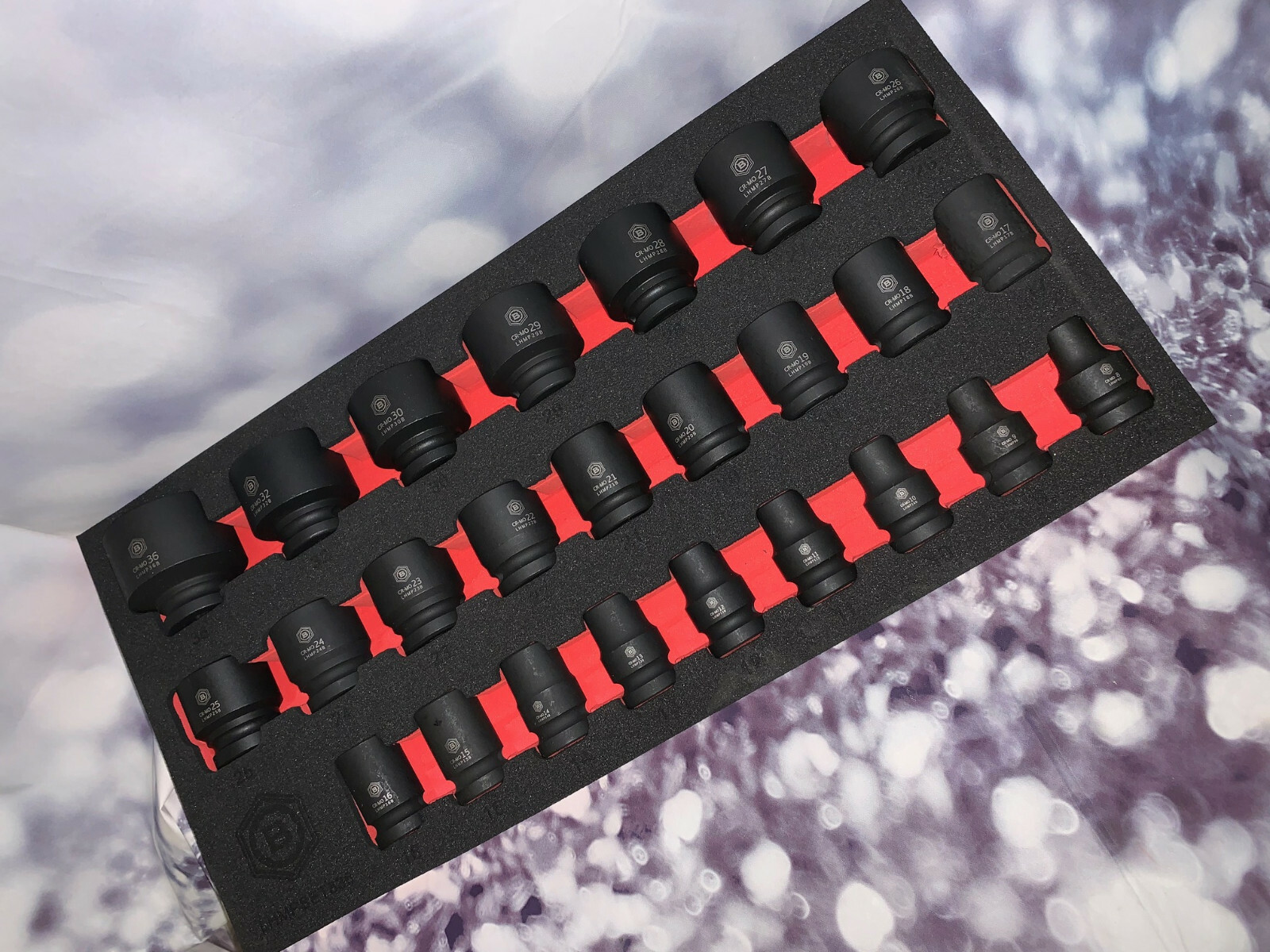 BRITOOL HALLMARK 25pce 836mm 6 Pont Hex Socket Impact 1/2 Drive In