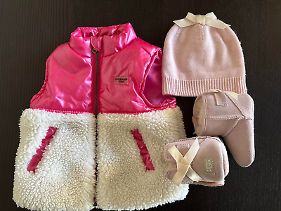 Baby Girl Clothes Bundle Set Ugg Boots Pink Hat Calvin Klein Vest
