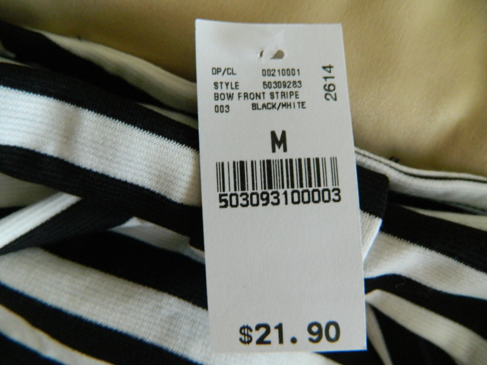 Wet Seal Medium Camila Bow Front Striped Tube Crop Brand New Ships Free in US