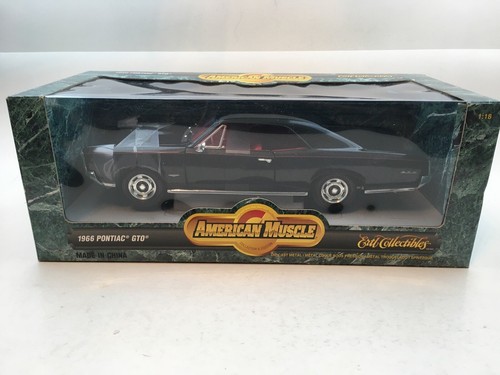 American Muscle GTO 黒 1/18スケール Ertl American Muscle 1966 Pontiac GTO 1/18 Diecast Black w