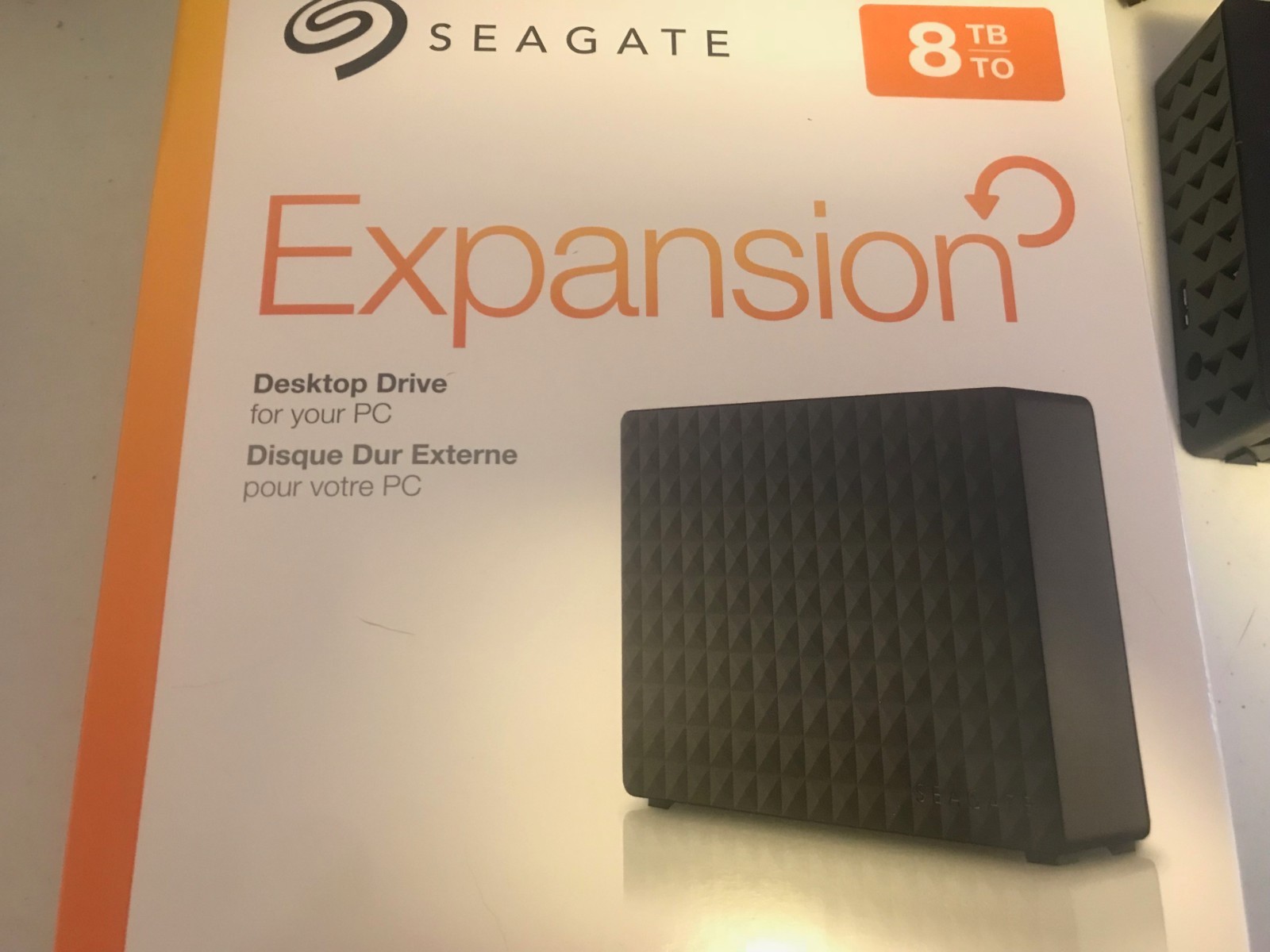 Seagate STEB8000100 8TB Desktop External Hard Drive Black Used Free Shipping!