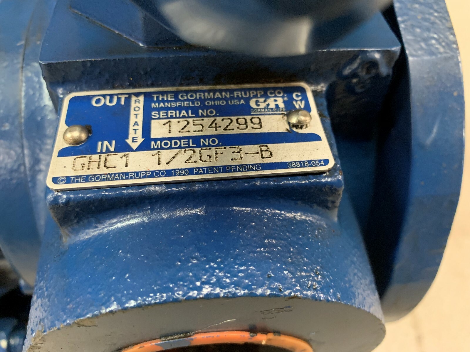 NEW NO BOX GORMAN-RUPP PUMP GHC1 1/2GF3-B