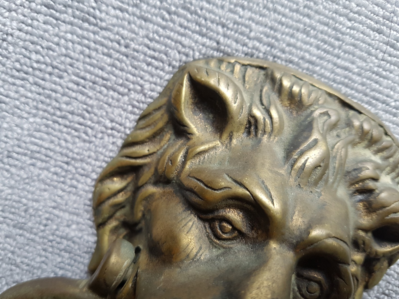 Antique Hardware - Solid Brass Lion Head Door Knocker