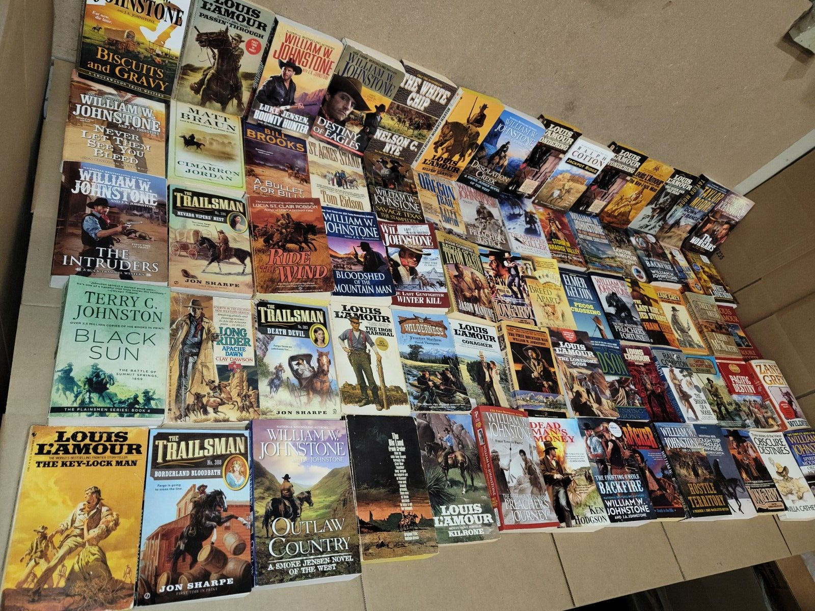 Lot of 10 Zane Grey Louis L'amour Western Paperback Fiction Books MIX UNSORTED