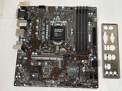 MSI B250M PRO-VDH MicroATX Motherboard Intel B250 LGA 1151/Socket H4 DDR4 SDRAM
