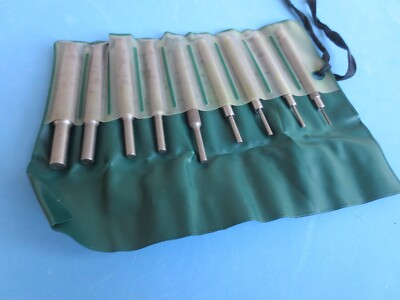 9 pc Drive Pin Punch Set 1/16'' to 3/8''   Made in USA   by Machinery Product CO.