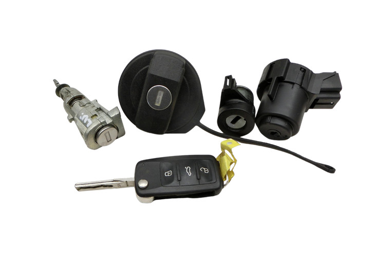 Skoda Roomster 5J 10-15 Zündschloss 1x Schlüssel Türschliesszylinder  - Bild 1