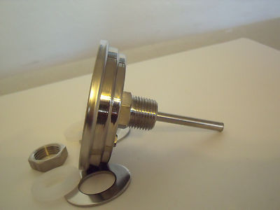 New Jarhill 2.5" Probe 0-250°F 3" Face 1/2" NPT Home Brew  Kettle Thermometer