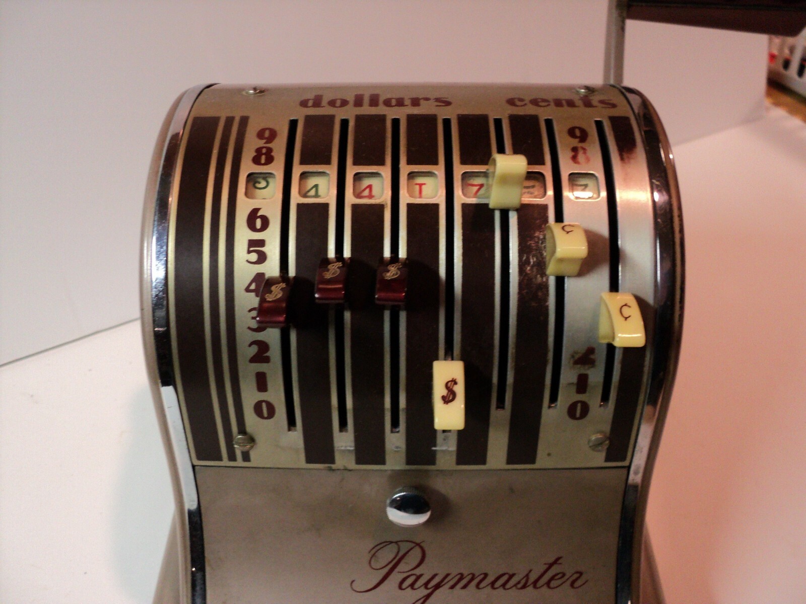 Vintage Paymaster check Writing System. Very Nice. Works. Has Key