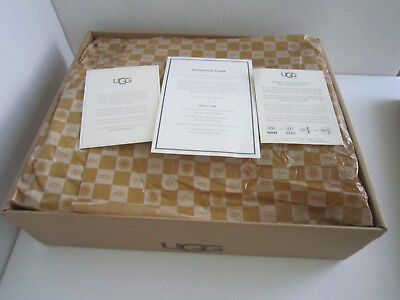 Pre-owned Ugg Australia Sheepskin Mongolian Tall Cuff Boots Sz 6 Sand /tan 3166 In Sand /natural