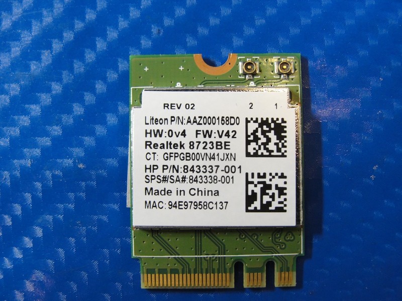 HP 15.6" 15-ay075nr OEM WiFi Wireless Card 843337-001 843338-001 855106-855 GLP*