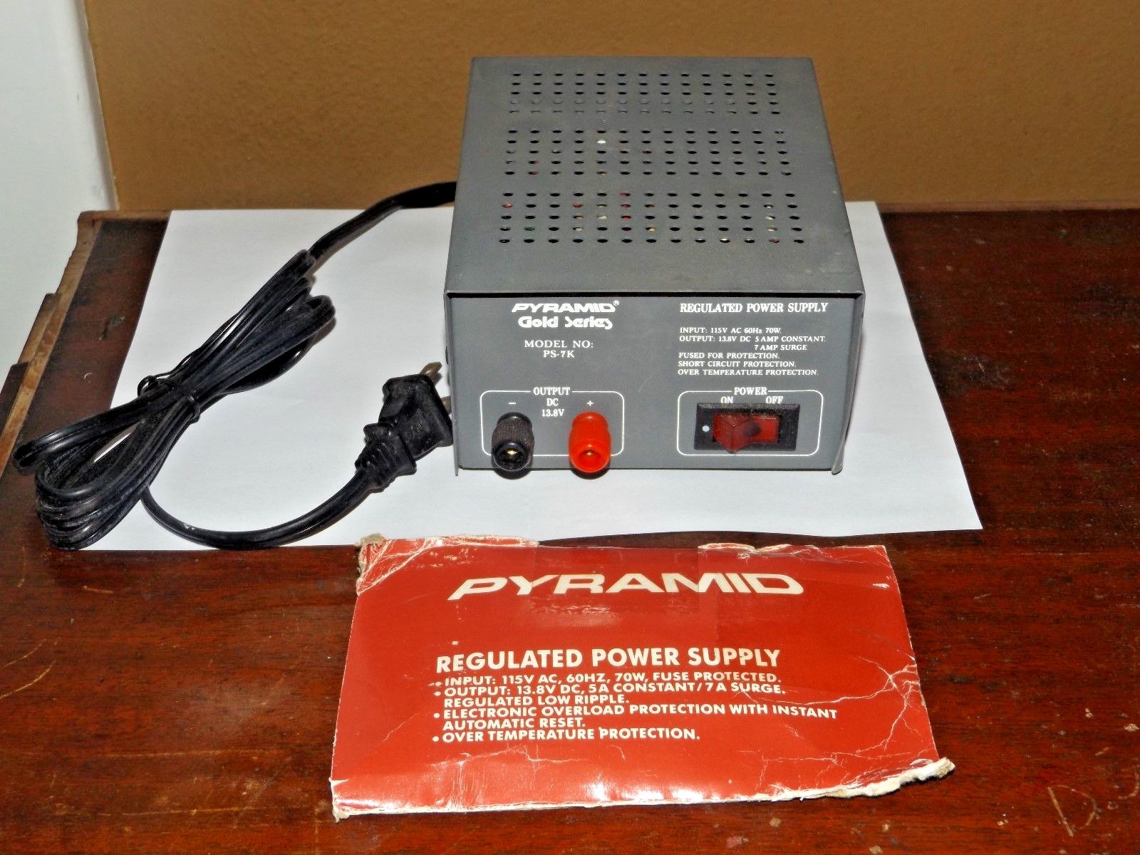 Pyramid Gold Series Regulated Power Supply Model PS-7K