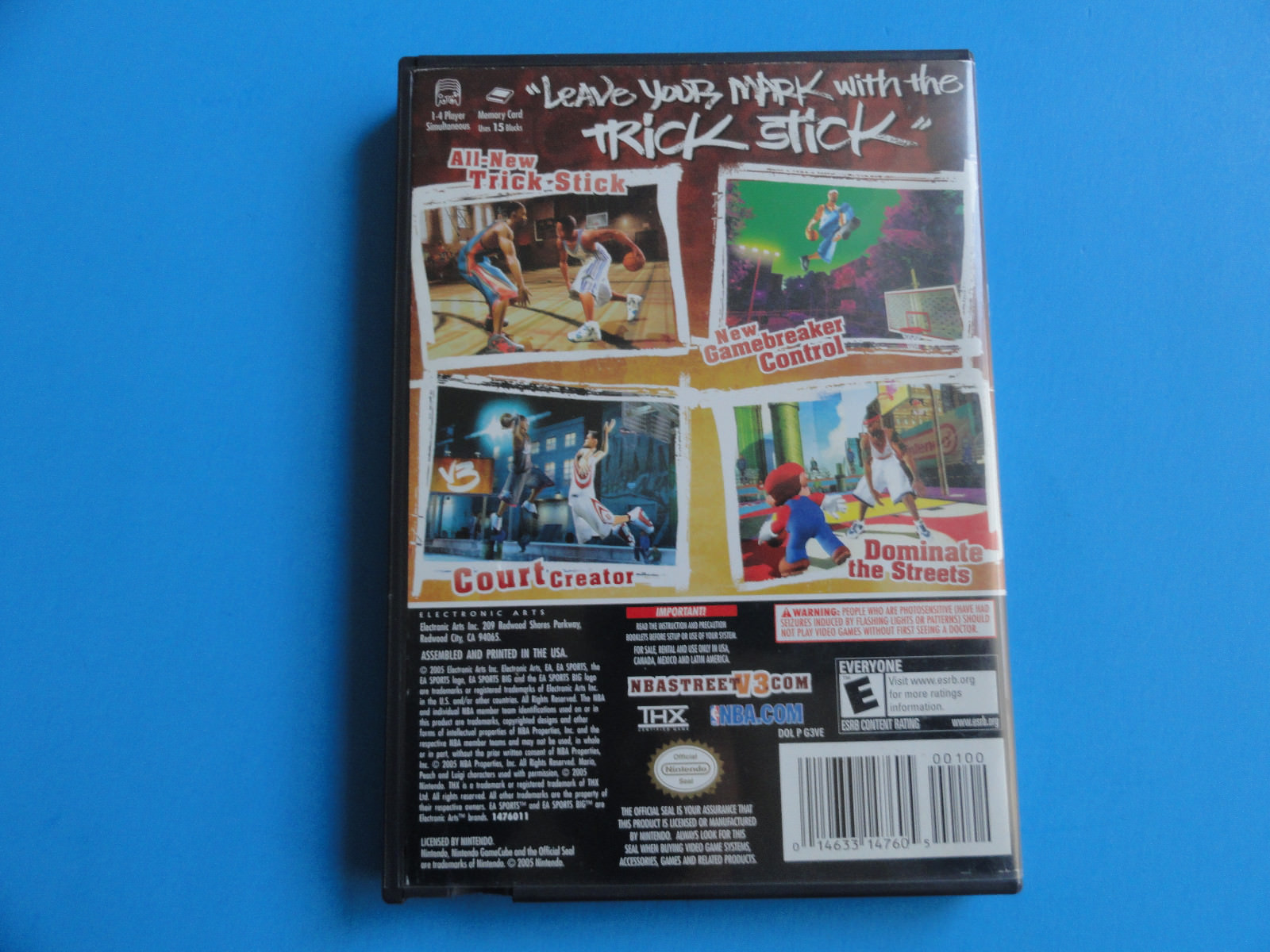 NO GAME- NINTENDO GAMECUBE STREET V3- CASE AND MANUAL ONLY -*NO GAME*